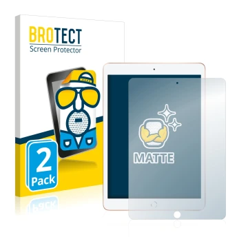 Parte frontale di una confezione del prodotto con il logo del marchio BROTECT. Accanto è raffigurato il dispositivo Apple iPad