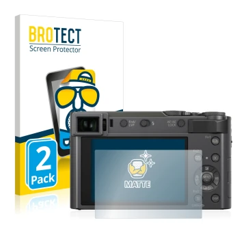 Parte frontale di una confezione del prodotto con il logo del marchio BROTECT. Accanto è raffigurato il dispositivo Panasonic 
