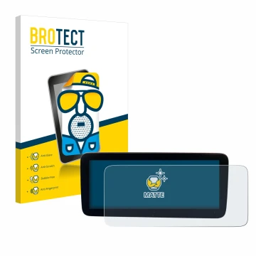 Parte frontale di una confezione del prodotto con il logo del marchio BROTECT. Accanto è raffigurato il dispositivo Mercedes-B