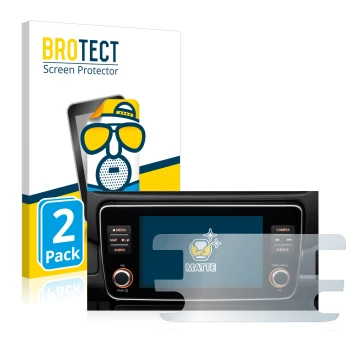 Parte frontale di una confezione del prodotto con il logo del marchio BROTECT. Accanto è raffigurato il dispositivo Nissan Lea