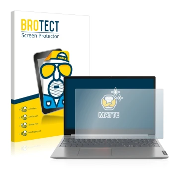 Parte frontale di una confezione del prodotto con il logo del marchio BROTECT. Accanto è raffigurato il dispositivo Lenovo Thi