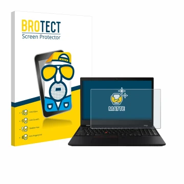 Parte frontale di una confezione del prodotto con il logo del marchio BROTECT. Accanto è raffigurato il dispositivo Lenovo Thi