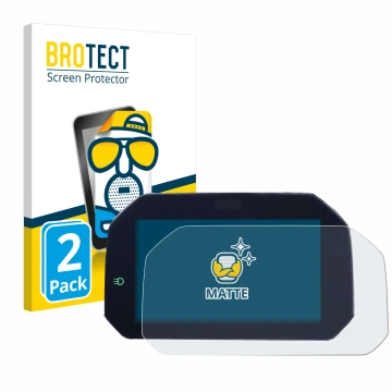 Parte frontale di una confezione del prodotto con il logo del marchio BROTECT. Accanto è raffigurato il dispositivo BMW F850GS