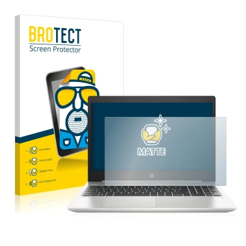 Parte frontale di una confezione del prodotto con il logo del marchio BROTECT. Accanto è raffigurato il dispositivo HP ProBook