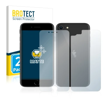 Parte frontale di una confezione del prodotto con il logo del marchio BROTECT. Accanto è raffigurato il dispositivo Apple iPho