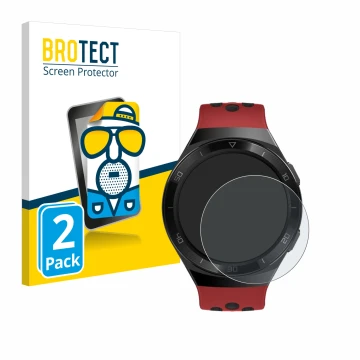 Parte frontale di una confezione del prodotto con il logo del marchio BROTECT. Accanto è raffigurato il dispositivo Huawei Wat