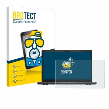 Parte frontale di una confezione del prodotto con il logo del marchio BROTECT. Accanto è raffigurato il dispositivo Dell Latit