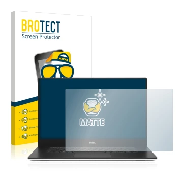 Parte frontale di una confezione del prodotto con il logo del marchio BROTECT. Accanto è raffigurato il dispositivo Dell Preci