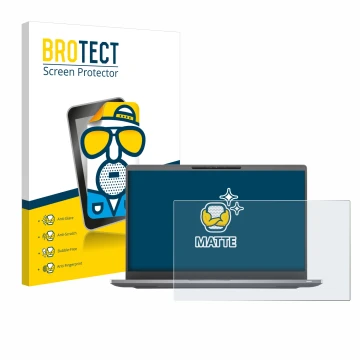 Parte frontale di una confezione del prodotto con il logo del marchio BROTECT. Accanto è raffigurato il dispositivo Dell Latit