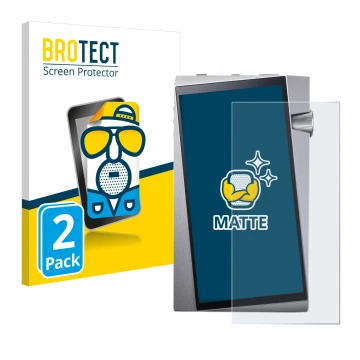 Parte frontale di una confezione del prodotto con il logo del marchio BROTECT. Accanto è raffigurato il dispositivo Astell&Ker