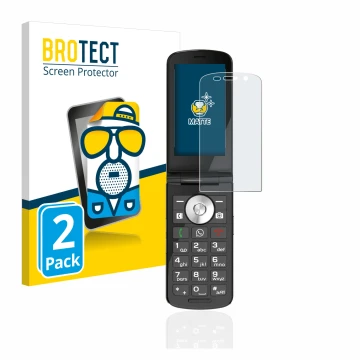 Parte frontale di una confezione del prodotto con il logo del marchio BROTECT. Accanto è raffigurato il dispositivo Emporia TO