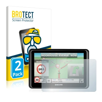 Parte frontale di una confezione del prodotto con il logo del marchio BROTECT. Accanto è raffigurato il dispositivo Snooper Tr