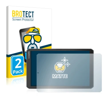 Parte frontale di una confezione del prodotto con il logo del marchio BROTECT. Accanto è raffigurato il dispositivo Garmin Cam