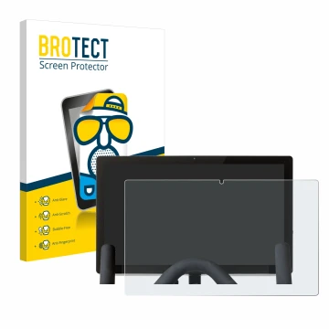 Parte frontale di una confezione del prodotto con il logo del marchio BROTECT. Accanto è raffigurato il dispositivo Peloton Bi