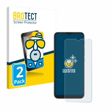 Parte frontale di una confezione del prodotto con il logo del marchio BROTECT. Accanto è raffigurato il dispositivo Motorola M