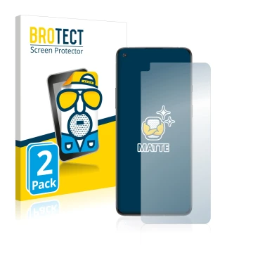 Parte frontale di una confezione del prodotto con il logo del marchio BROTECT. Accanto è raffigurato il dispositivo OnePlus 8T