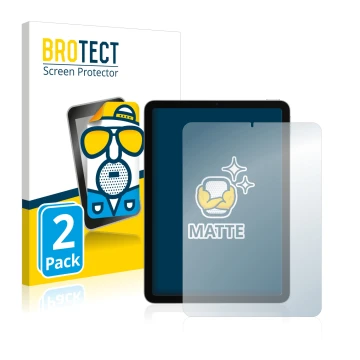 Parte frontale di una confezione del prodotto con il logo del marchio BROTECT. Accanto è raffigurato il dispositivo Apple iPad