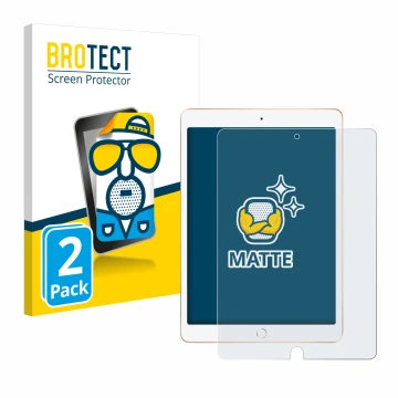 Parte frontale di una confezione del prodotto con il logo del marchio BROTECT. Accanto è raffigurato il dispositivo Apple iPad