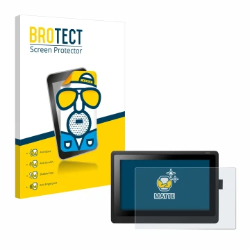 Parte frontale di una confezione del prodotto con il logo del marchio BROTECT. Accanto è raffigurato il dispositivo Wacom Cint