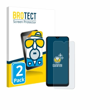 Parte frontale di una confezione del prodotto con il logo del marchio BROTECT. Accanto è raffigurato il dispositivo Samsung Ga