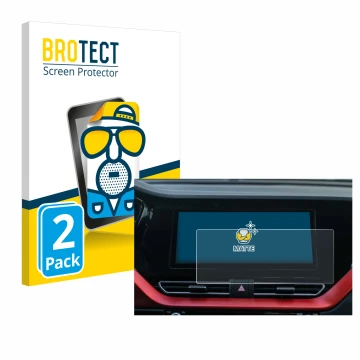 Parte frontale di una confezione del prodotto con il logo del marchio BROTECT. Accanto è raffigurato il dispositivo Kia E-Niro