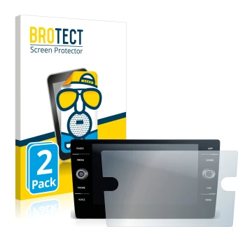 Parte frontale di una confezione del prodotto con il logo del marchio BROTECT. Accanto è raffigurato il dispositivo Volkswagen