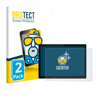 Parte frontale di una confezione del prodotto con il logo del marchio BROTECT. Accanto è raffigurato il dispositivo Lenovo Thi