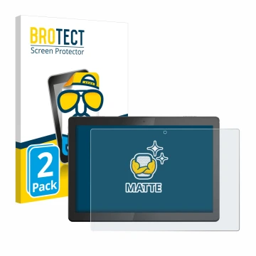 Parte frontale di una confezione del prodotto con il logo del marchio BROTECT. Accanto è raffigurato il dispositivo Lenovo Tab