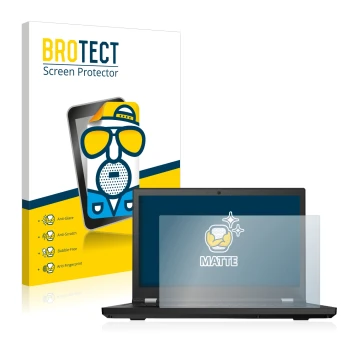 Parte frontale di una confezione del prodotto con il logo del marchio BROTECT. Accanto è raffigurato il dispositivo Lenovo Thi