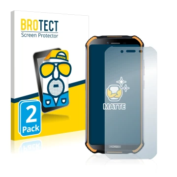 Parte frontale di una confezione del prodotto con il logo del marchio BROTECT. Accanto è raffigurato il dispositivo Doogee S40