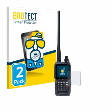Parte frontale di una confezione del prodotto con il logo del marchio BROTECT. Accanto è raffigurato il dispositivo Yaesu FTA-