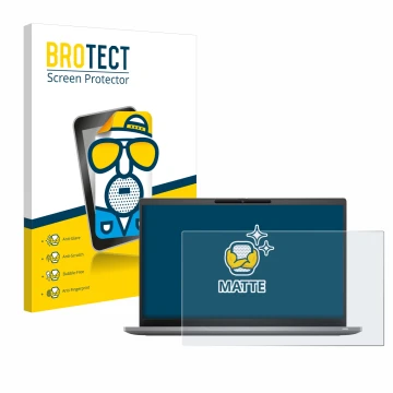 Parte frontale di una confezione del prodotto con il logo del marchio BROTECT. Accanto è raffigurato il dispositivo Dell Latit