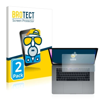 Parte frontale di una confezione del prodotto con il logo del marchio BROTECT. Accanto è raffigurato il dispositivo Apple MacB