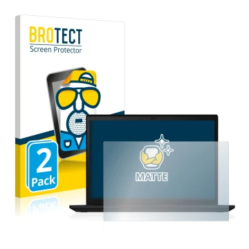 Parte frontale di una confezione del prodotto con il logo del marchio BROTECT. Accanto è raffigurato il dispositivo Lenovo Thi