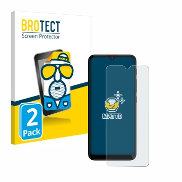 Parte frontale di una confezione del prodotto con il logo del marchio BROTECT. Accanto è raffigurato il dispositivo Motorola M
