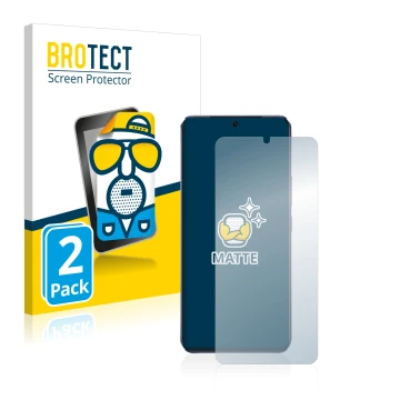 Parte frontale di una confezione del prodotto con il logo del marchio BROTECT. Accanto è raffigurato il dispositivo Vivo V21 5