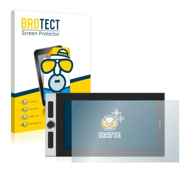 Parte frontale di una confezione del prodotto con il logo del marchio BROTECT. Accanto è raffigurato il dispositivo XP-Pen Inn