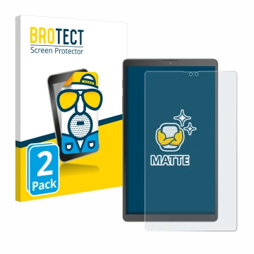 Parte frontale di una confezione del prodotto con il logo del marchio BROTECT. Accanto è raffigurato il dispositivo Samsung Ga