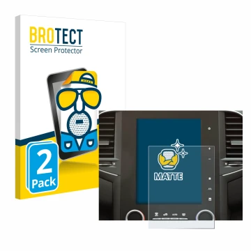 Parte frontale di una confezione del prodotto con il logo del marchio BROTECT. Accanto è raffigurato il dispositivo Renault Me