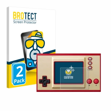 Parte frontale di una confezione del prodotto con il logo del marchio BROTECT. Accanto è raffigurato il dispositivo Nintendo G