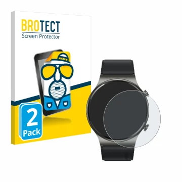 Parte frontale di una confezione del prodotto con il logo del marchio BROTECT. Accanto è raffigurato il dispositivo Huawei Wat