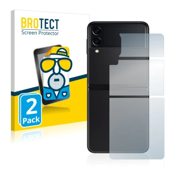 Parte frontale di una confezione del prodotto con il logo del marchio BROTECT. Accanto è raffigurato il dispositivo Samsung Ga