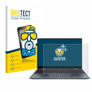 Parte frontale di una confezione del prodotto con il logo del marchio BROTECT. Accanto è raffigurato il dispositivo ASUS ZenBo