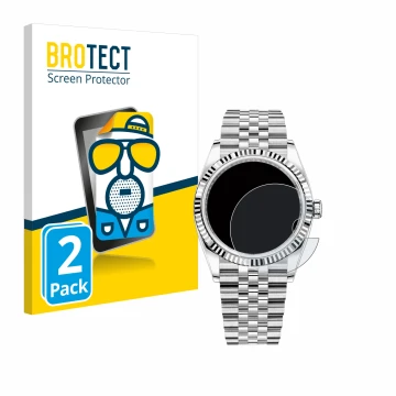 Parte frontale di una confezione del prodotto con il logo del marchio BROTECT. Accanto è raffigurato il dispositivo Rolex Date