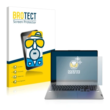 Parte frontale di una confezione del prodotto con il logo del marchio BROTECT. Accanto è raffigurato il dispositivo Lenovo Ide