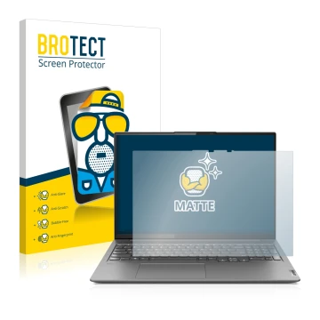 Parte frontale di una confezione del prodotto con il logo del marchio BROTECT. Accanto è raffigurato il dispositivo Lenovo Yog