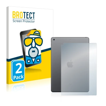 Parte frontale di una confezione del prodotto con il logo del marchio BROTECT. Accanto è raffigurato il dispositivo Apple iPad