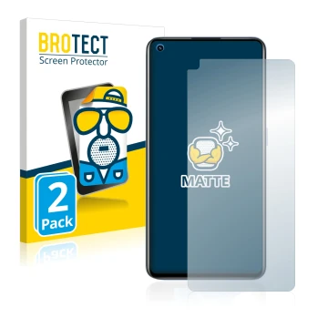 Parte frontale di una confezione del prodotto con il logo del marchio BROTECT. Accanto è raffigurato il dispositivo realme GT 