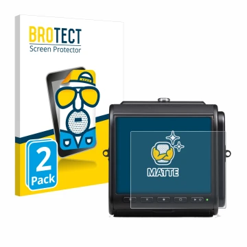 Parte frontale di una confezione del prodotto con il logo del marchio BROTECT. Accanto è raffigurato il dispositivo Hasselblad