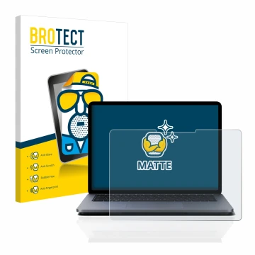 Parte frontale di una confezione del prodotto con il logo del marchio BROTECT. Accanto è raffigurato il dispositivo Microsoft 